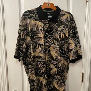 Izod Multicolor Leaf Pattern Polo